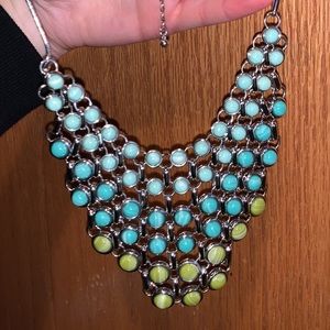 Lia Sophia Green/Blue Ombré Reversible Necklace